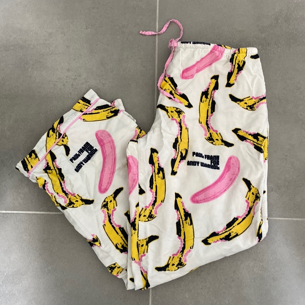 Paul Frank for Andy Warhol - vintage, rare collab fleece pj pants !